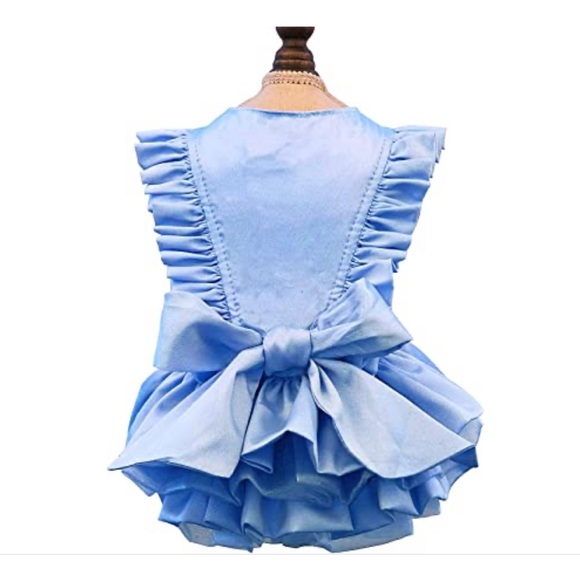 Blue Ruffled Dress for Dogs - Picture 2 of 5